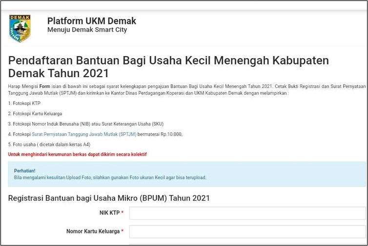 Contoh Surat Permohonan Dinas Demak