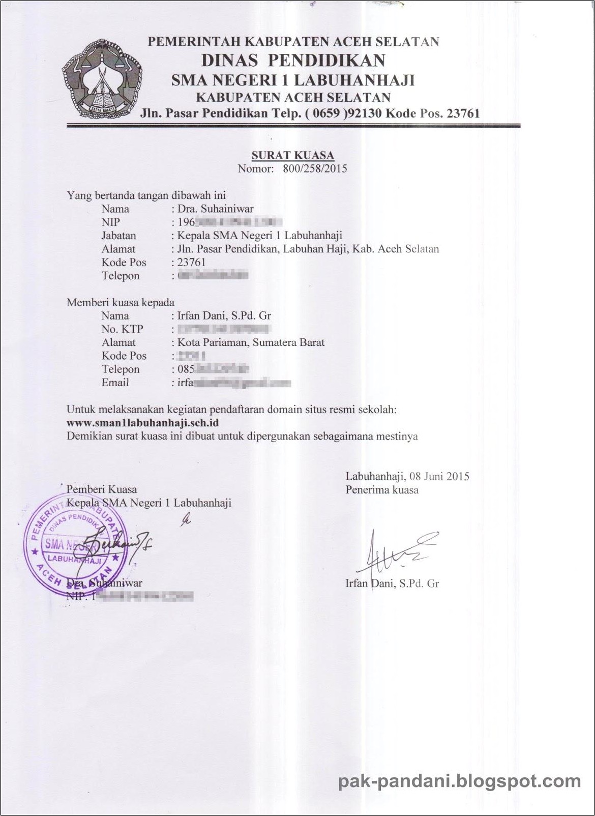 Contoh Surat Permohonan Domain Or Id