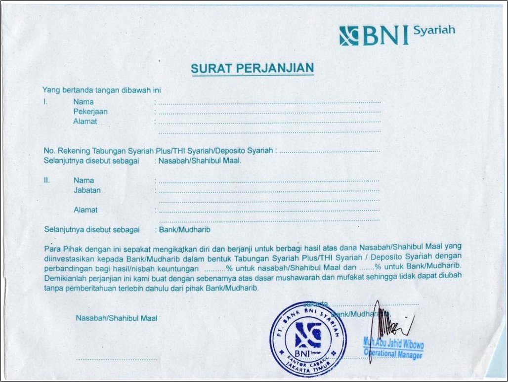 Contoh Surat Permohonan Dukungan Kpr Dari Developer Ke Bank Bni