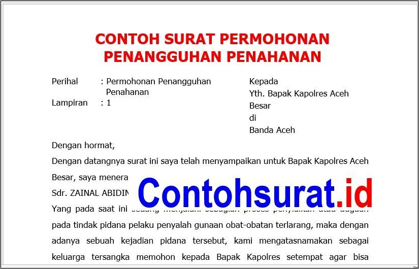 Contoh Surat Permohonan Edukasi