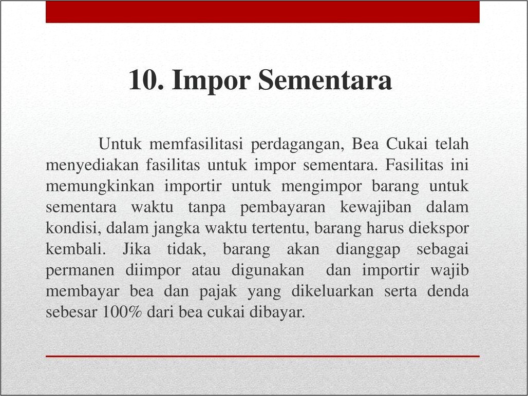 Contoh Surat Permohonan Ekspor Sementara