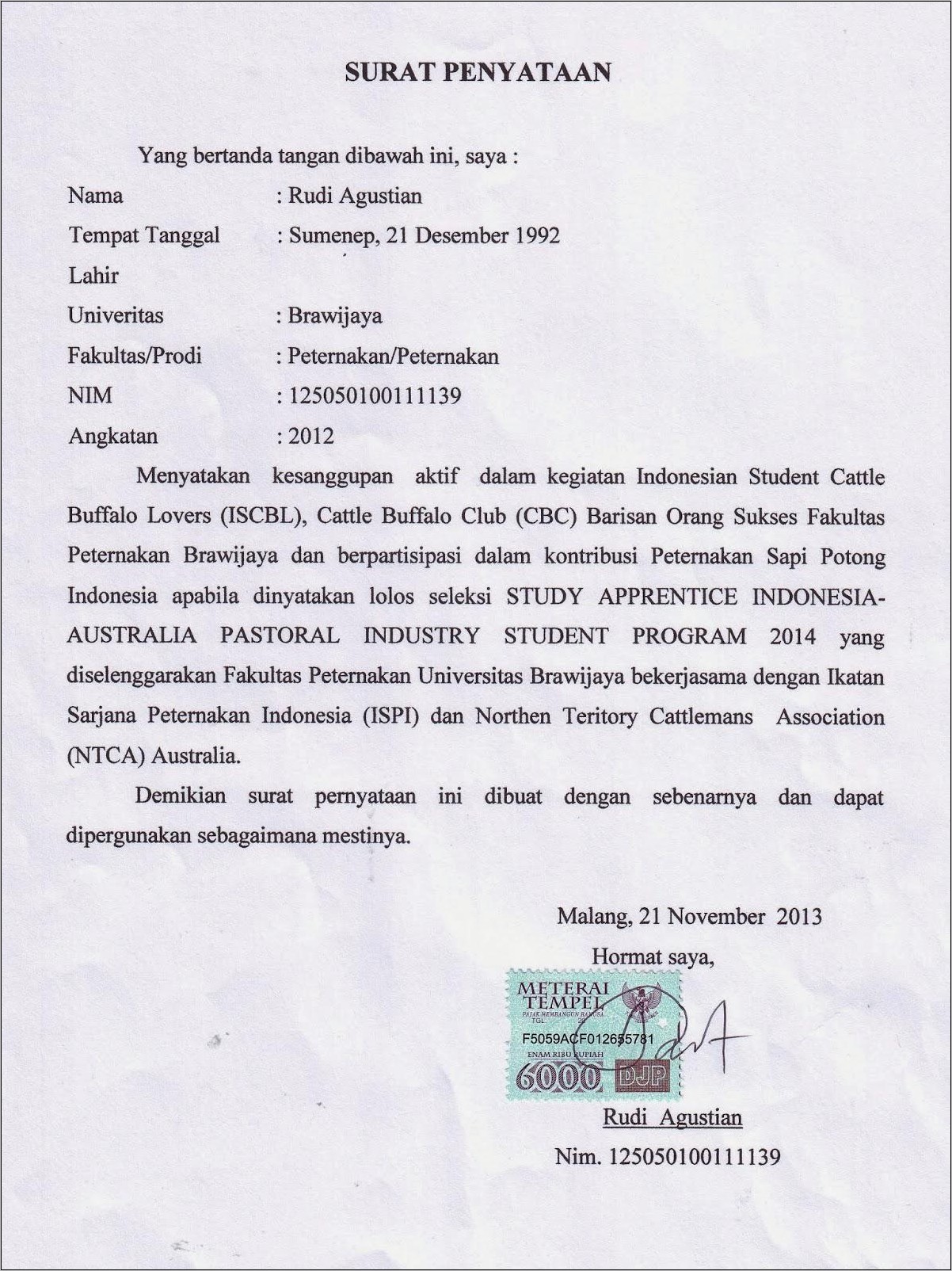 Contoh Surat Permohonan Gabung Ke Pt