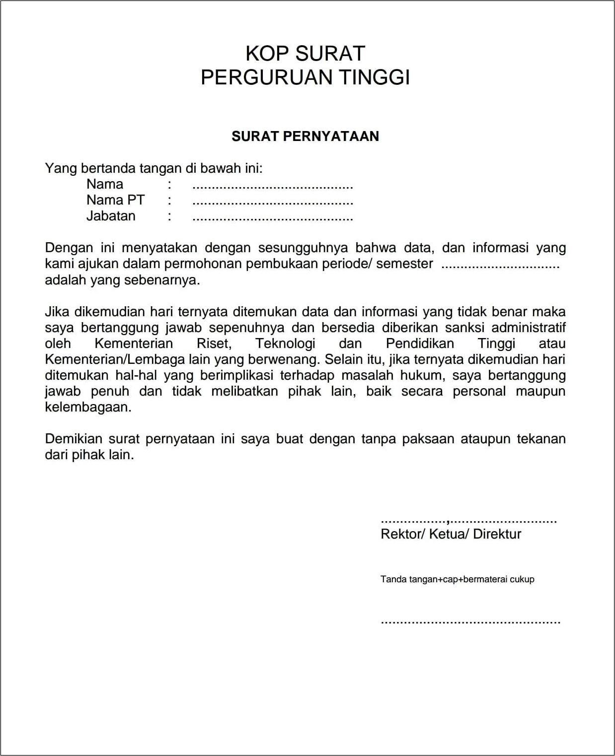 Contoh Surat Permohonan Ganti Nama Rekening Listrik