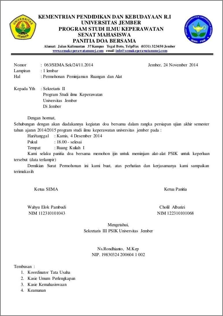 Contoh Surat Permohonan Ijin Meminjam Alat Di Laboratorium