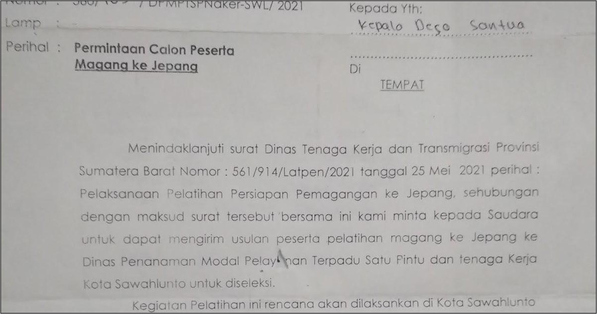 Contoh Surat Permohonan Ipal Komunal