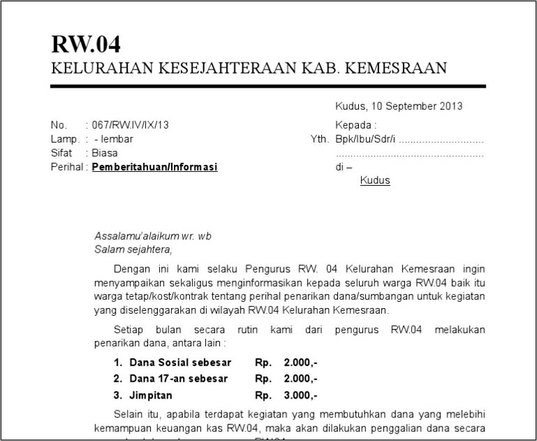 Contoh Surat Permohonan Iuran Untuk Ppdb Ke Sma