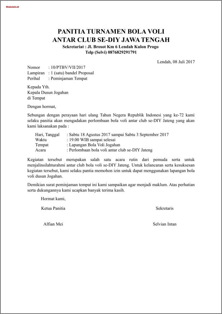 Contoh Surat Permohonan Izin Ke Luar Negeri