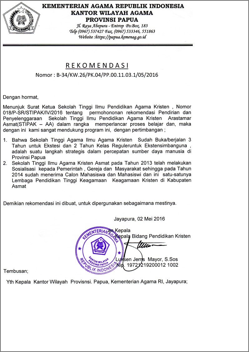 Contoh Surat Permohonan Izin Pendirian Program Studi Baru