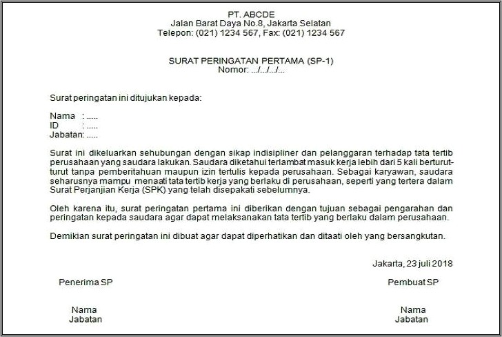 Contoh Surat Permohonan Izin Pulang Cepat