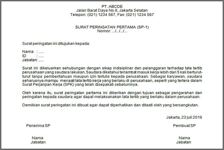 Contoh Surat Permohonan Izin Pulang Cepat