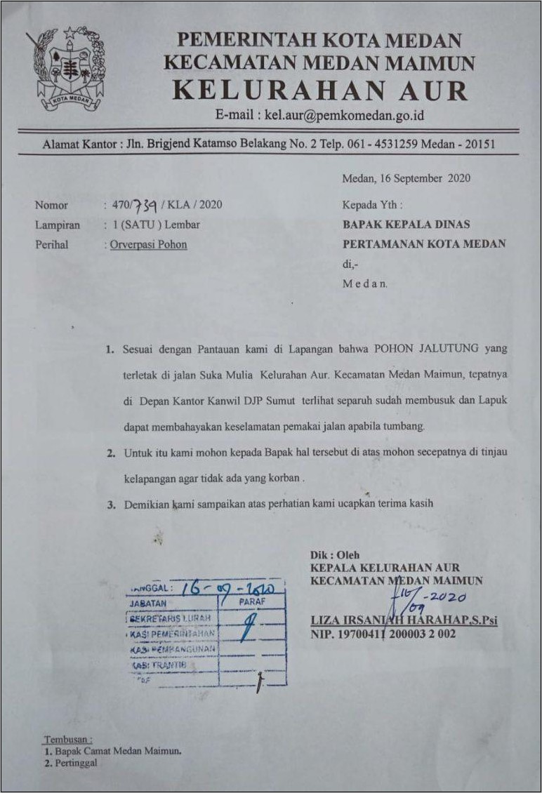 Contoh Surat Permohonan Izin Tempat Usaha Ke Kelurahan