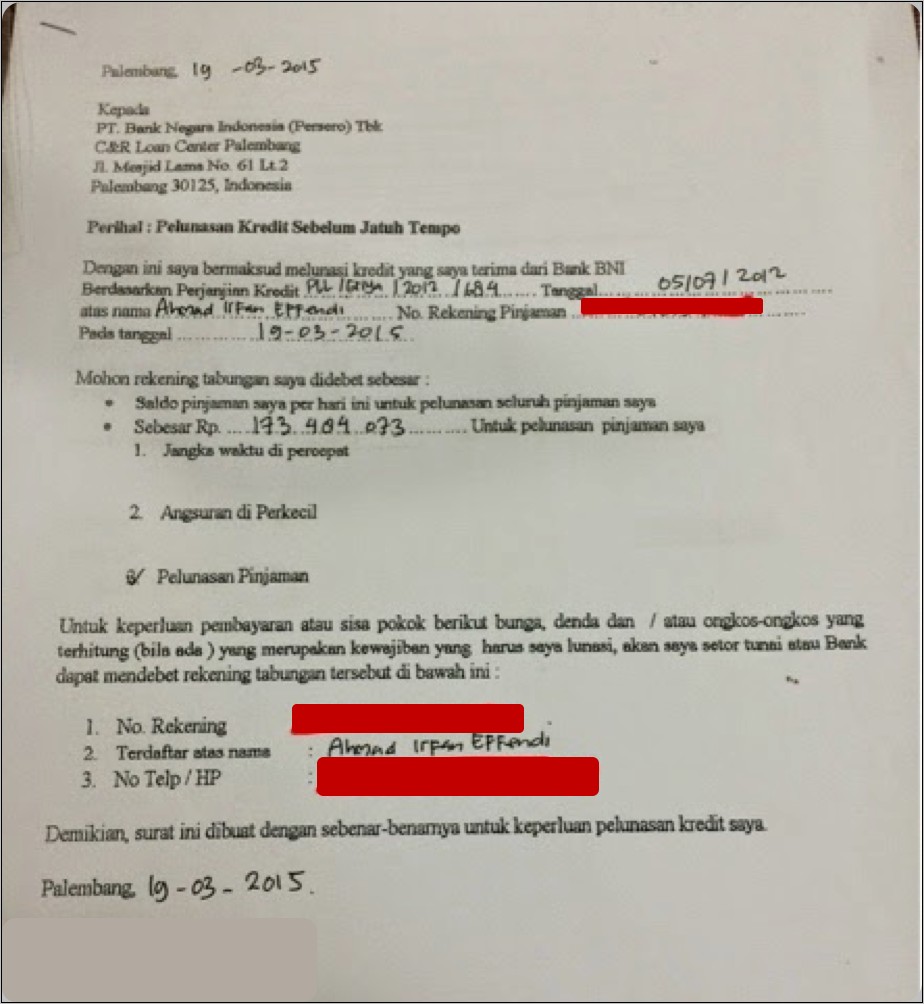 Contoh Surat Permohonan Jadwal Akad Ke Btn