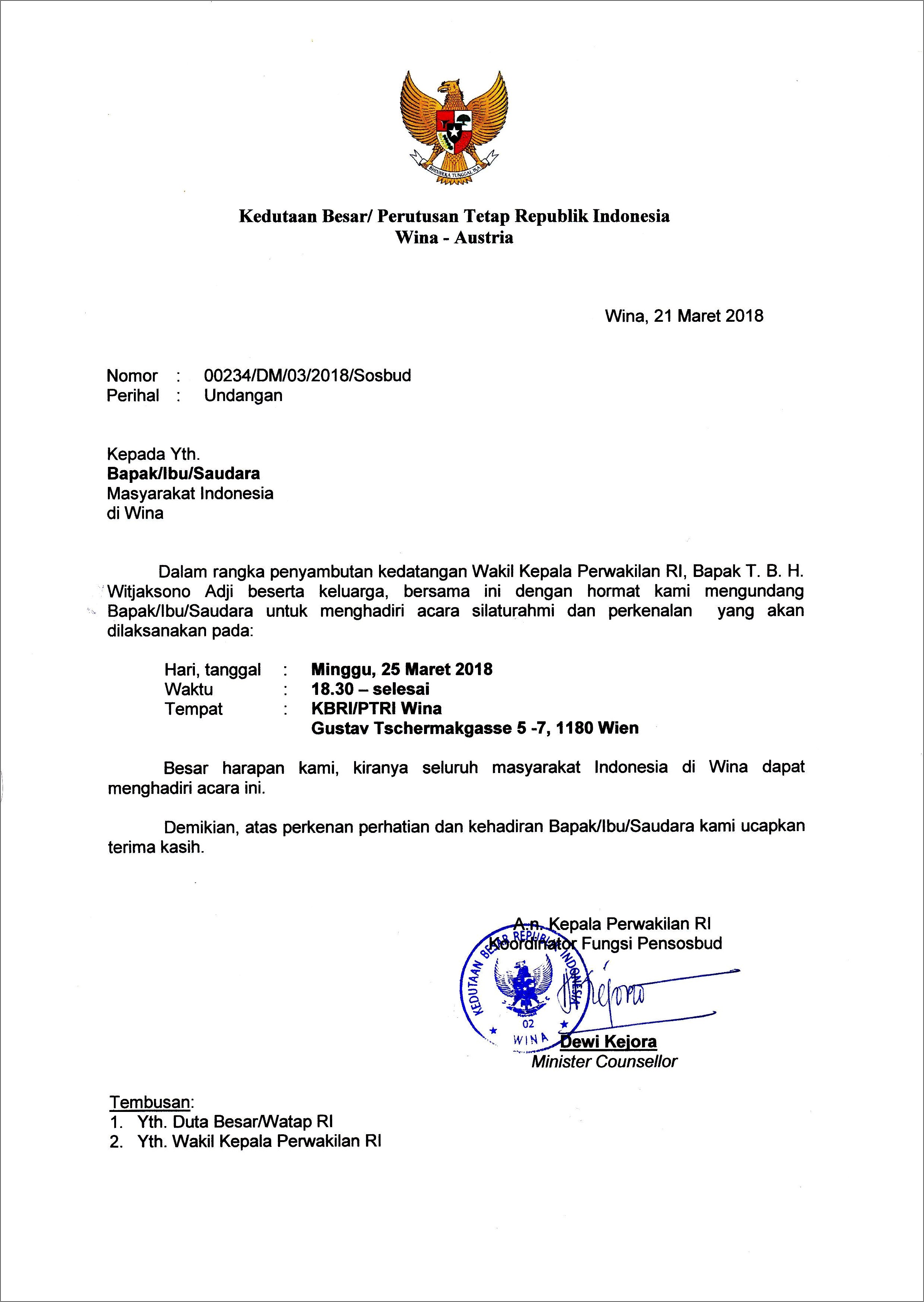 Contoh Surat Permohonan Ke Kbri