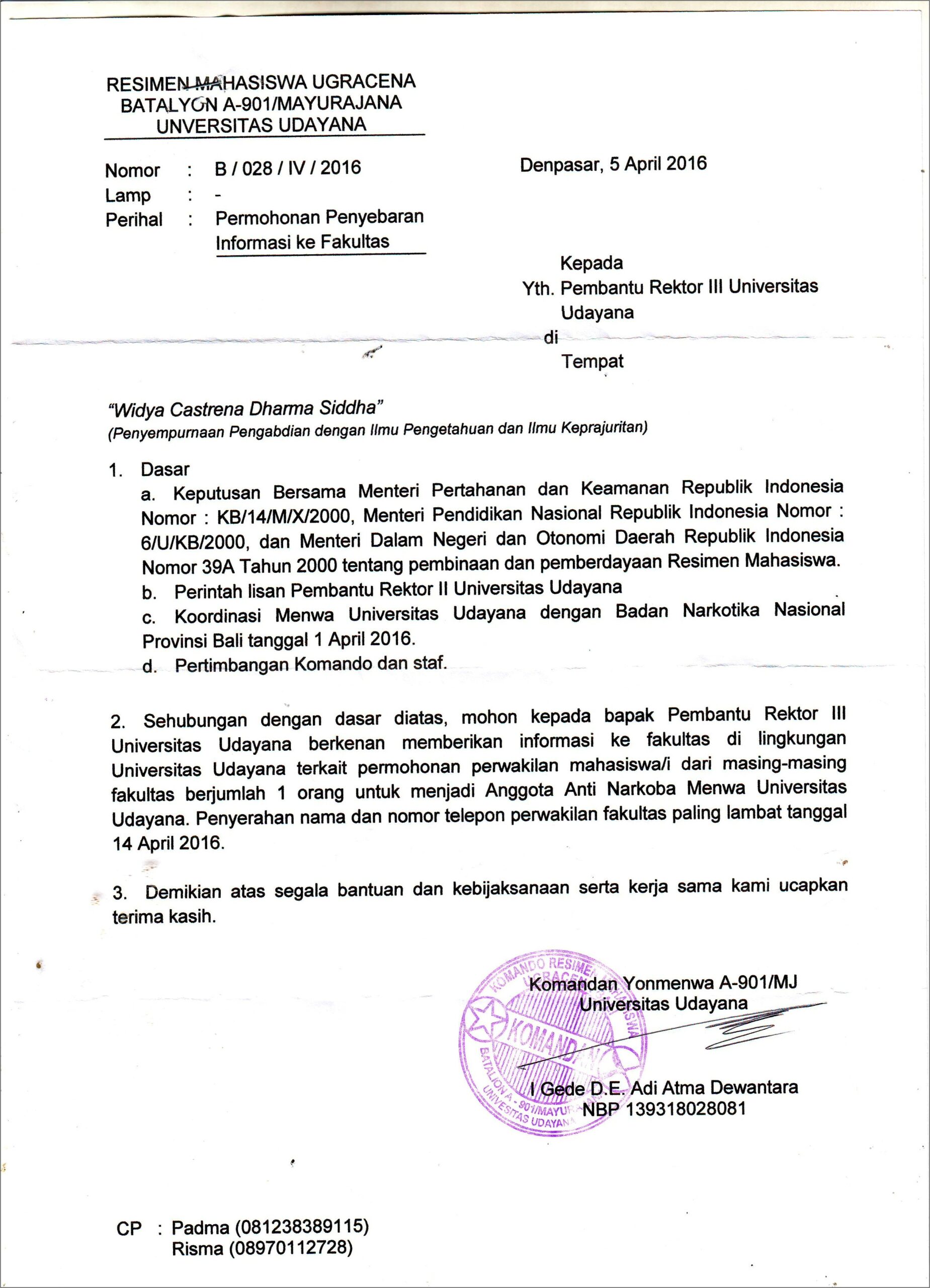 Contoh Surat Permohonan Keanggotaan