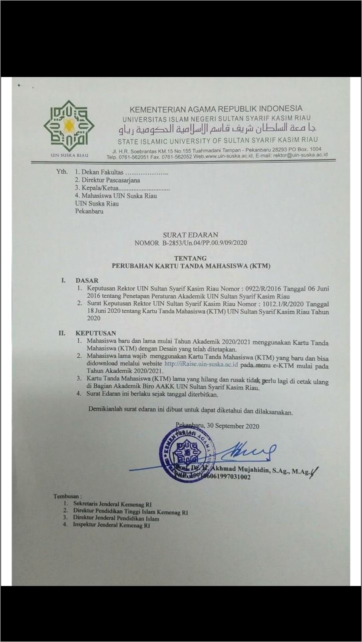 Contoh Surat Permohonan Kehilangan Ktm