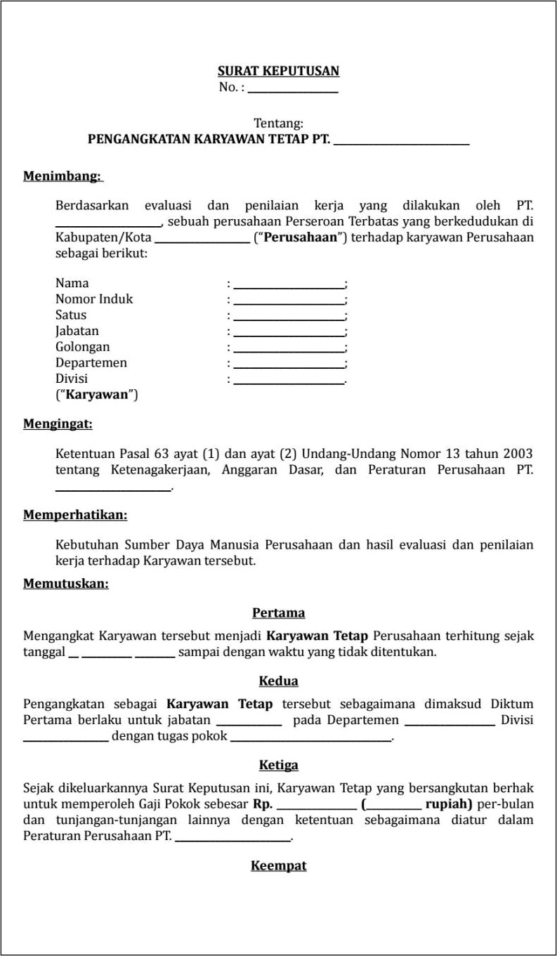 Contoh Surat Permohonan Kenaikan Gaji Karyawan Swasta