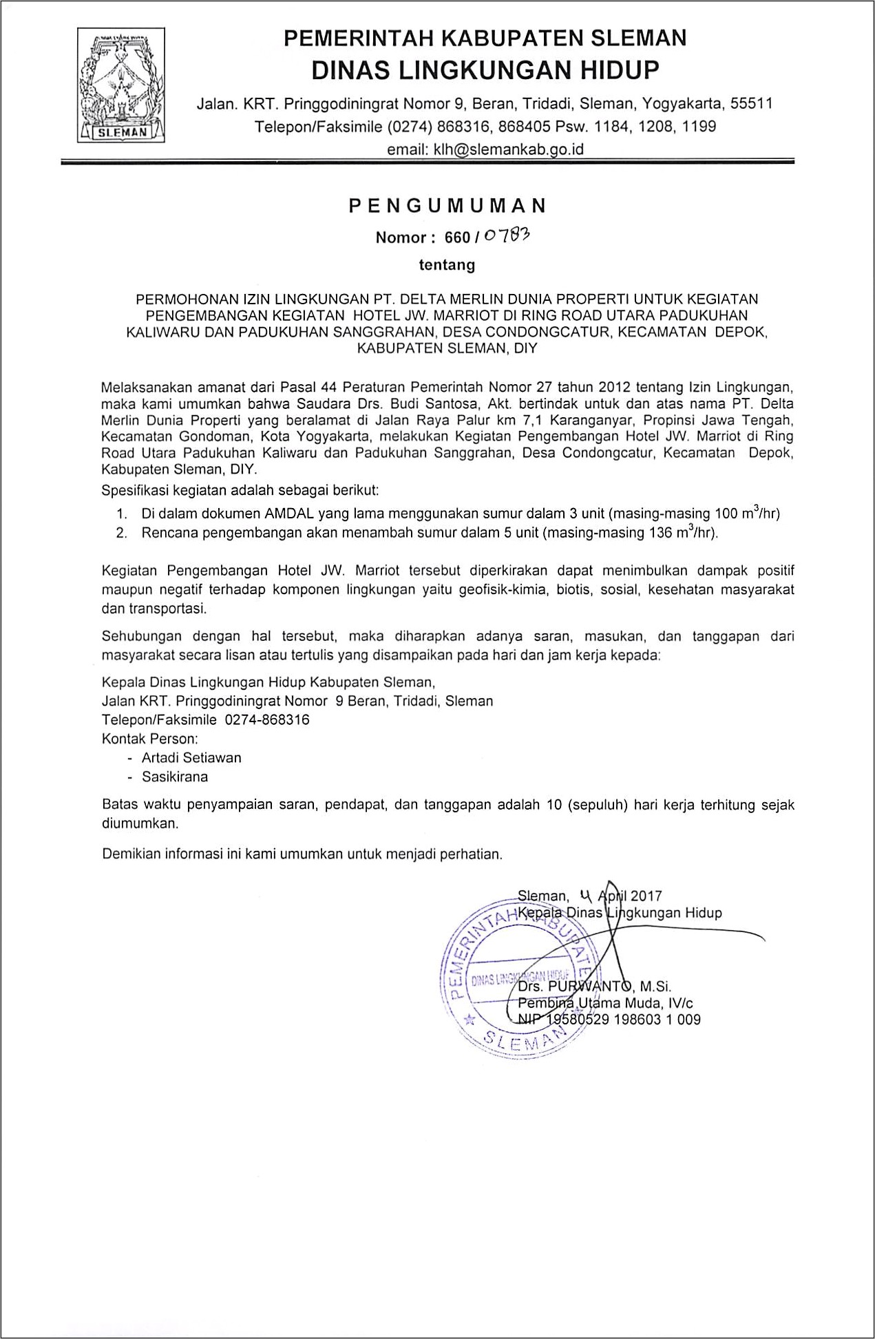 Contoh Surat Permohonan Kepada Kepala Desa Untuk Bersih Lingkungan