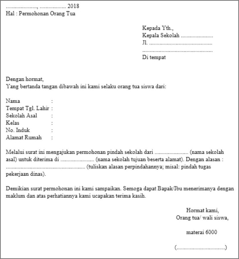 Contoh Surat Permohonan Kepada Setneg