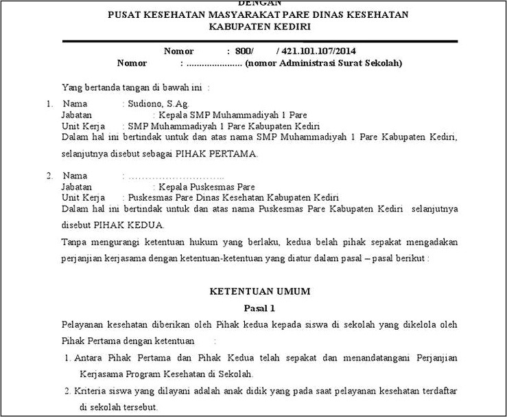 Contoh Surat Permohonan Mutasi Pns Antar Instansi Surat Permohonan