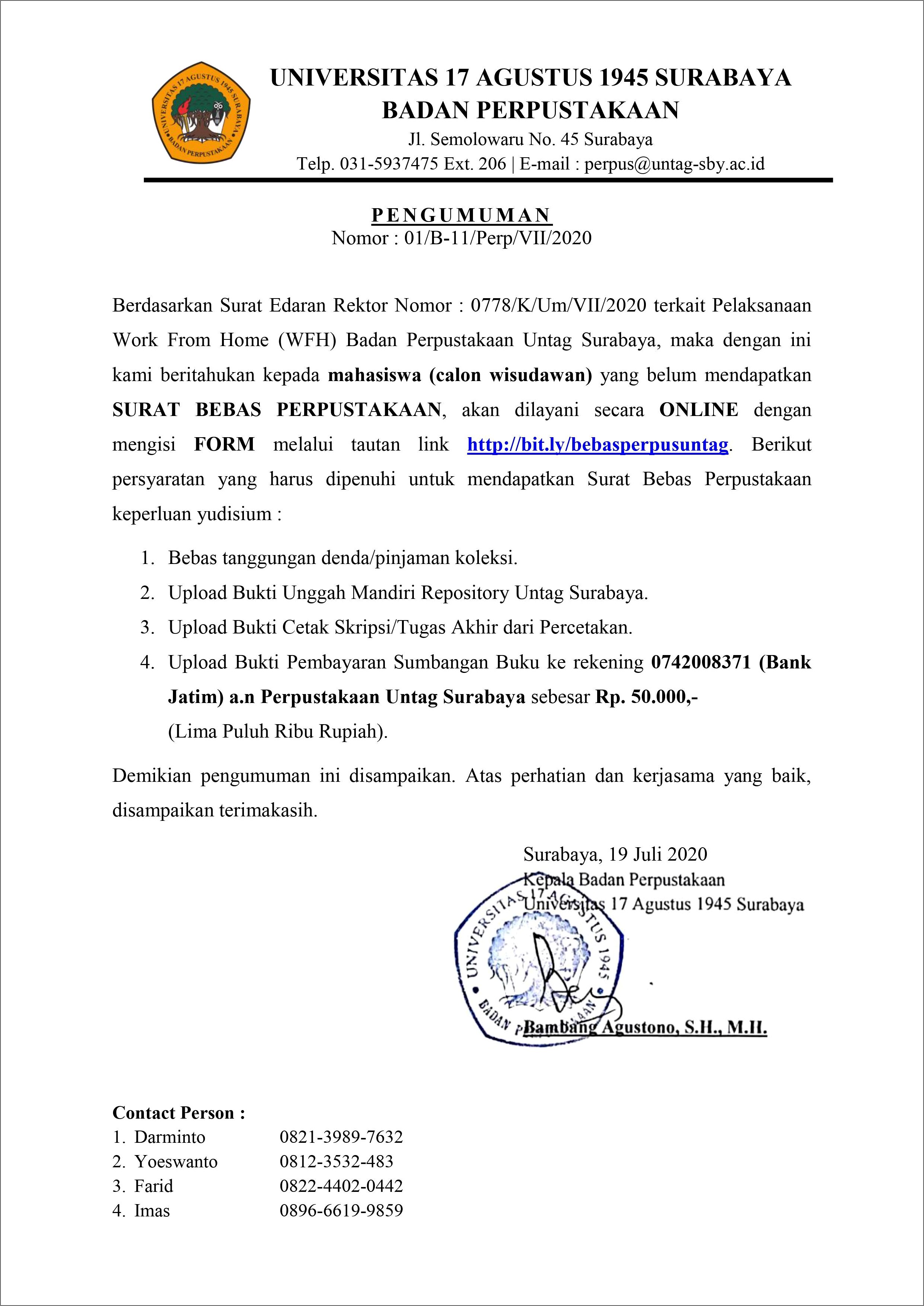 Contoh Surat Permohonan Kerjasama Antar Perpustakaan