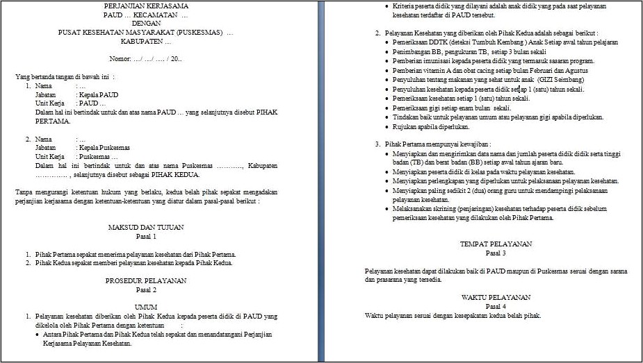 Contoh Surat Permohonan Kerjasama Cek Lab Di Puskesmas