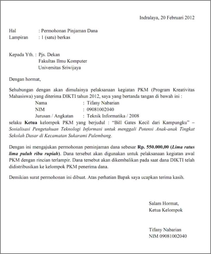 Contoh Surat Permohonan Kerjasama Kerbantuan Hukum