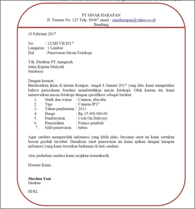 Contoh Surat Permohonan Kerjasama Mengikuti Event Perusahaan