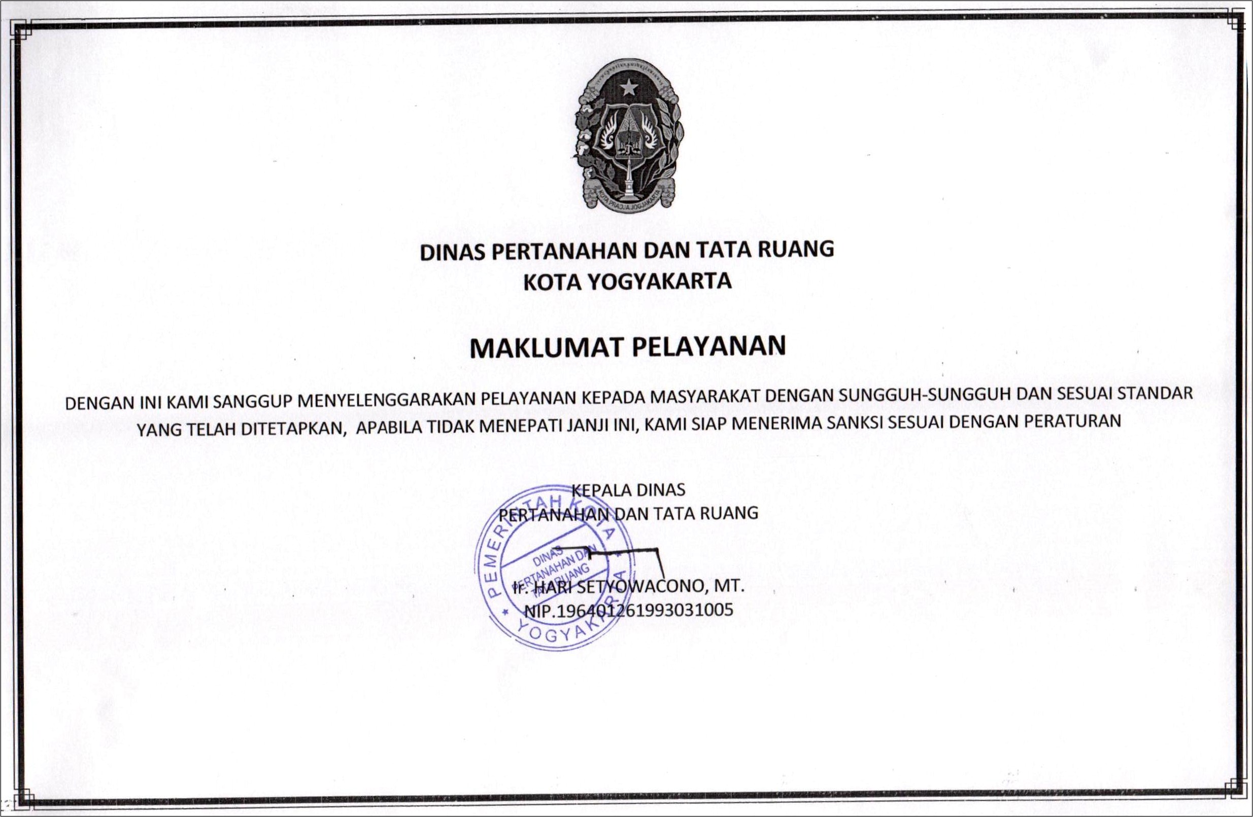 Contoh Surat Permohonan Keterangan Kesesuaian Tata Ruang