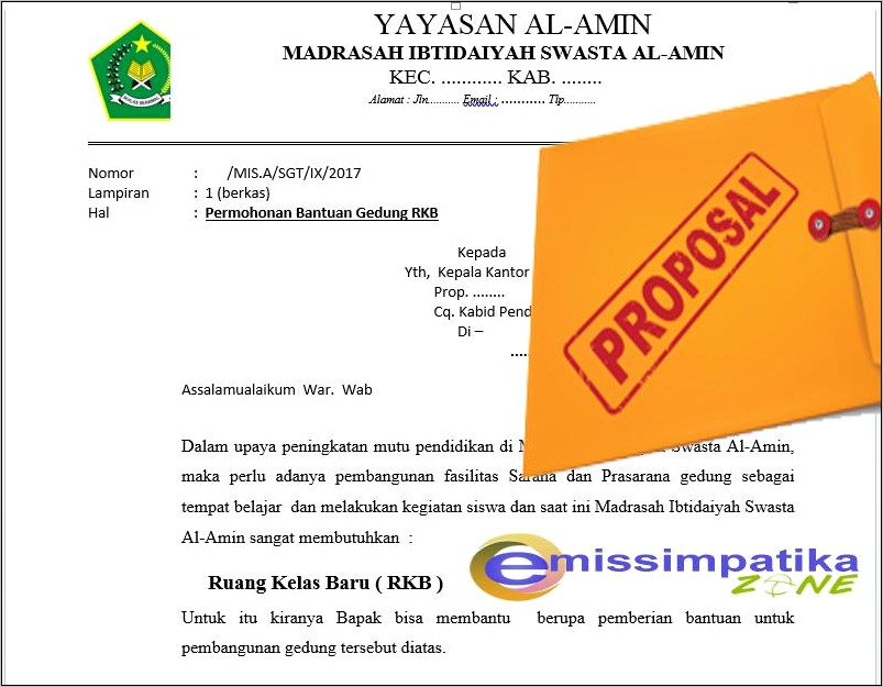 Contoh Surat Permohonan Konsumsi Pengajian Yayasan Masjid