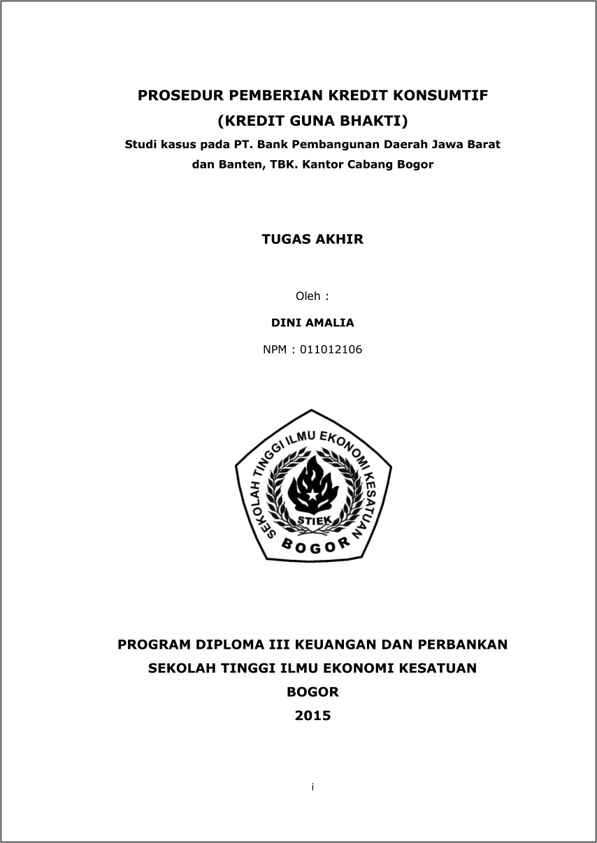 Contoh Surat Permohonan Kredit Ke Bank Bjb