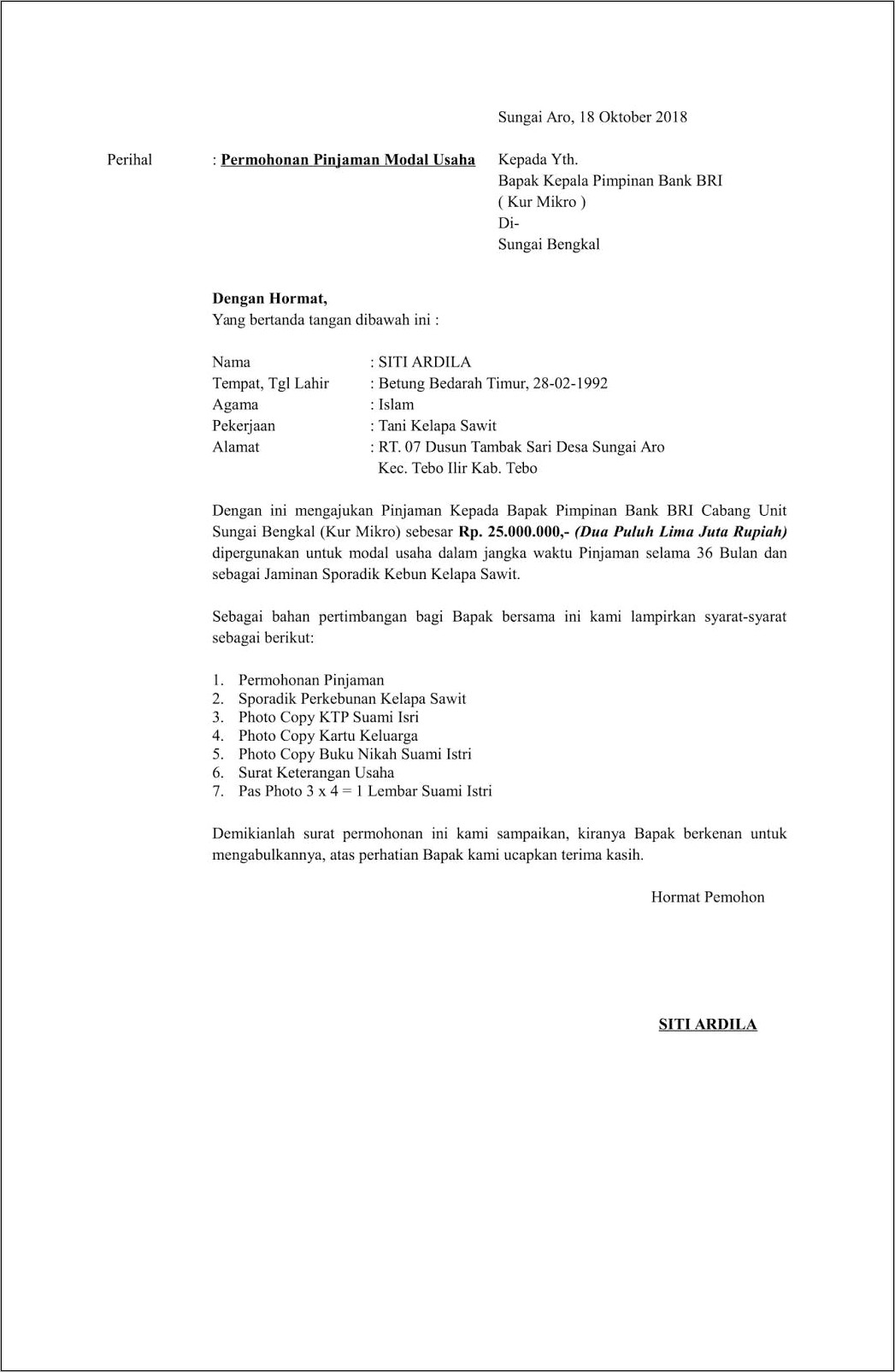 Contoh Surat Permohonan Kredit Ke Bank Btn - Surat permohonan : Desain ...