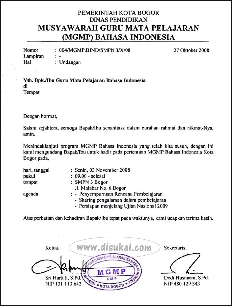 Contoh Surat Permohonan Kunjungan Ke Instansi Pemerintah