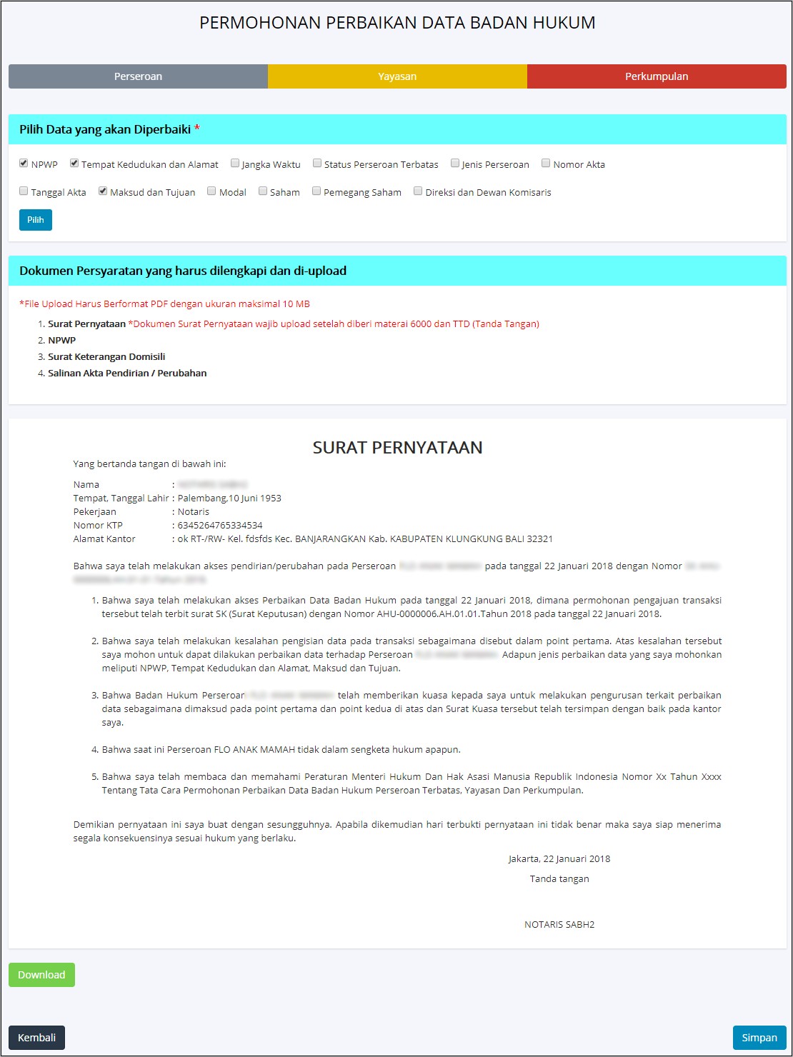 Contoh Surat Permohonan Maaf Memalsukan Data