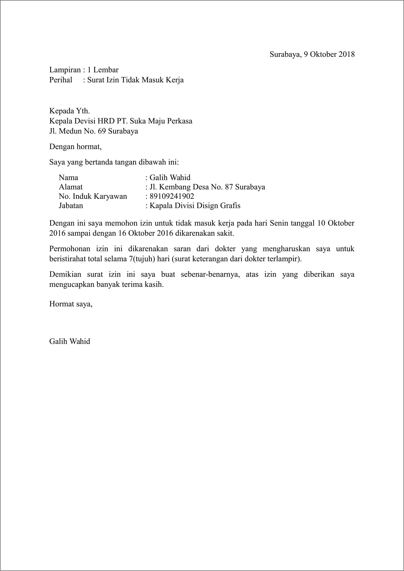 Contoh Surat Permohonan Mendampingi