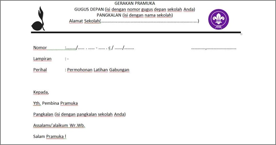 Contoh Surat Permohonan Mengadakan Acara Ke Sekolah