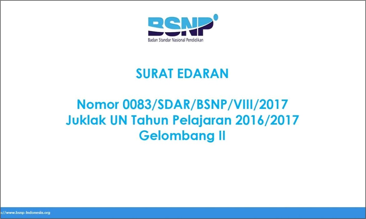 Contoh Surat Permohonan Menginduk Ujian Nasional