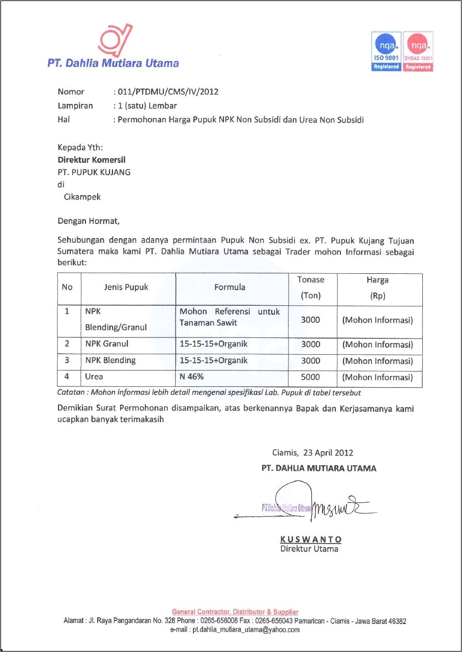 Contoh Surat Permohonan Sebagai Distributor Wire To Coil Imagesee SexiezPicz Web Porn