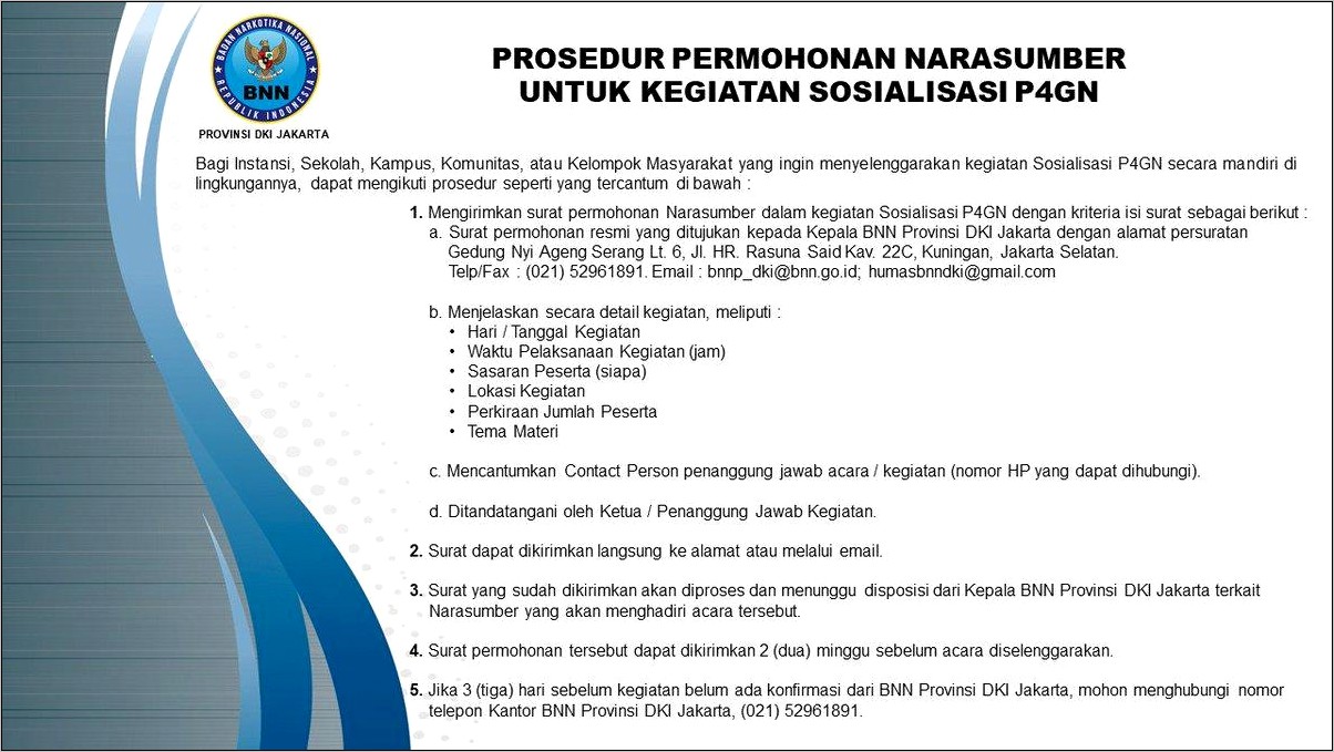 Contoh Surat Permohonan Menjadi Narasumber Dalam Bahasa Inggris