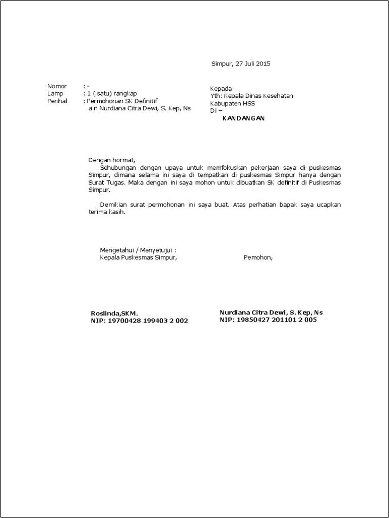 Contoh Surat Permohonan Menyetujui