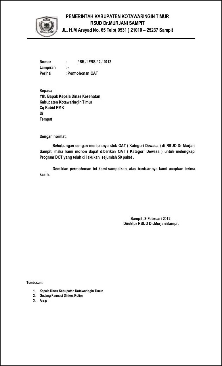 Contoh Surat Permohonan Naik Mrt