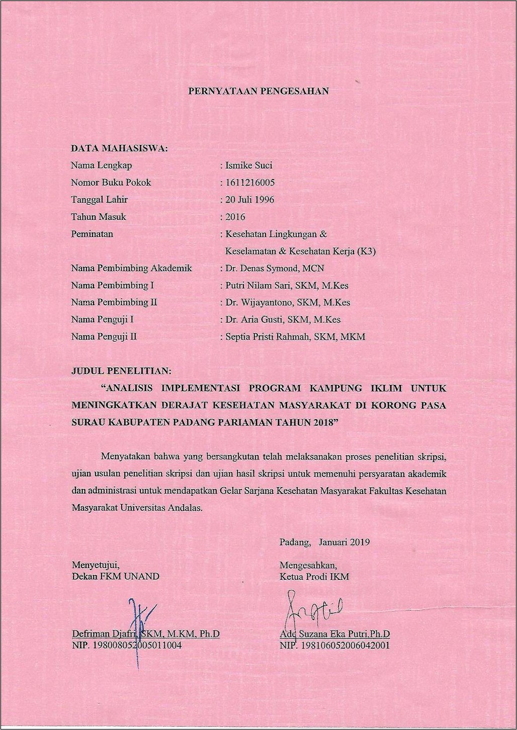 Contoh Surat Permohonan Nilai Keluar Unand Mkn S2