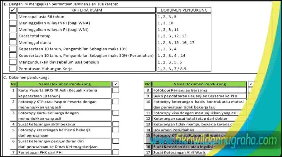 Contoh Surat Permohonan Non Aktif Kepesertaan Bpjs Ketenagakerjaan