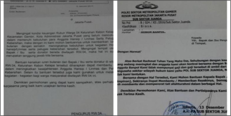 Contoh Surat Permohonan Patwal