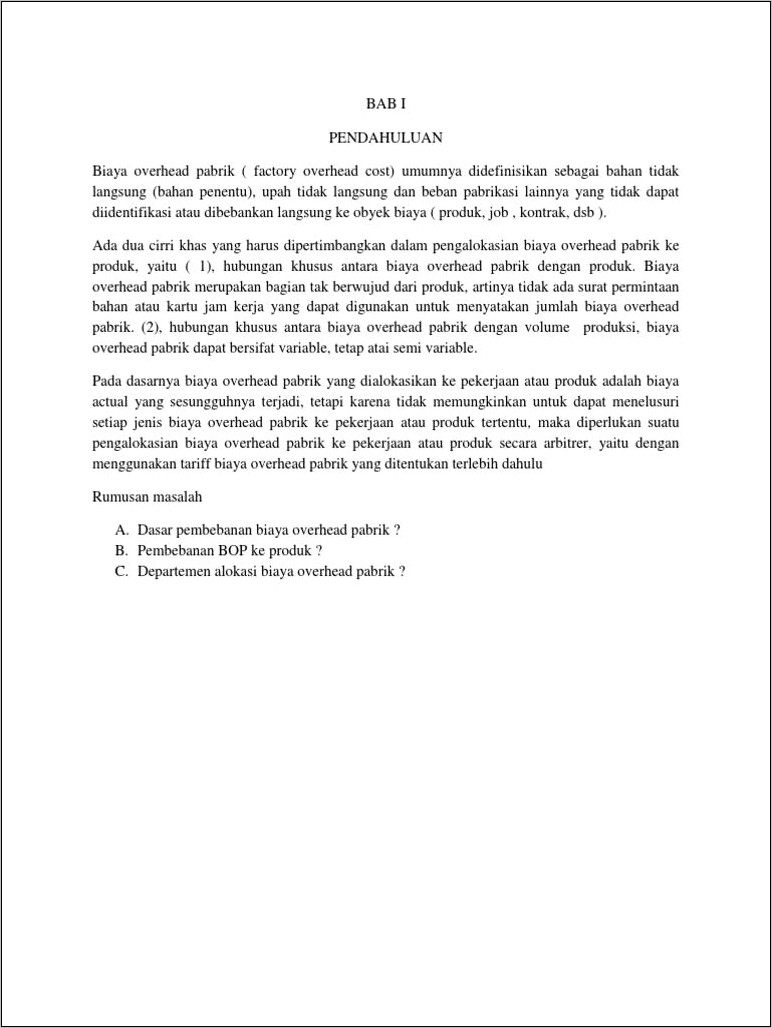 Contoh Surat Permohonan Pembebanan Biaya