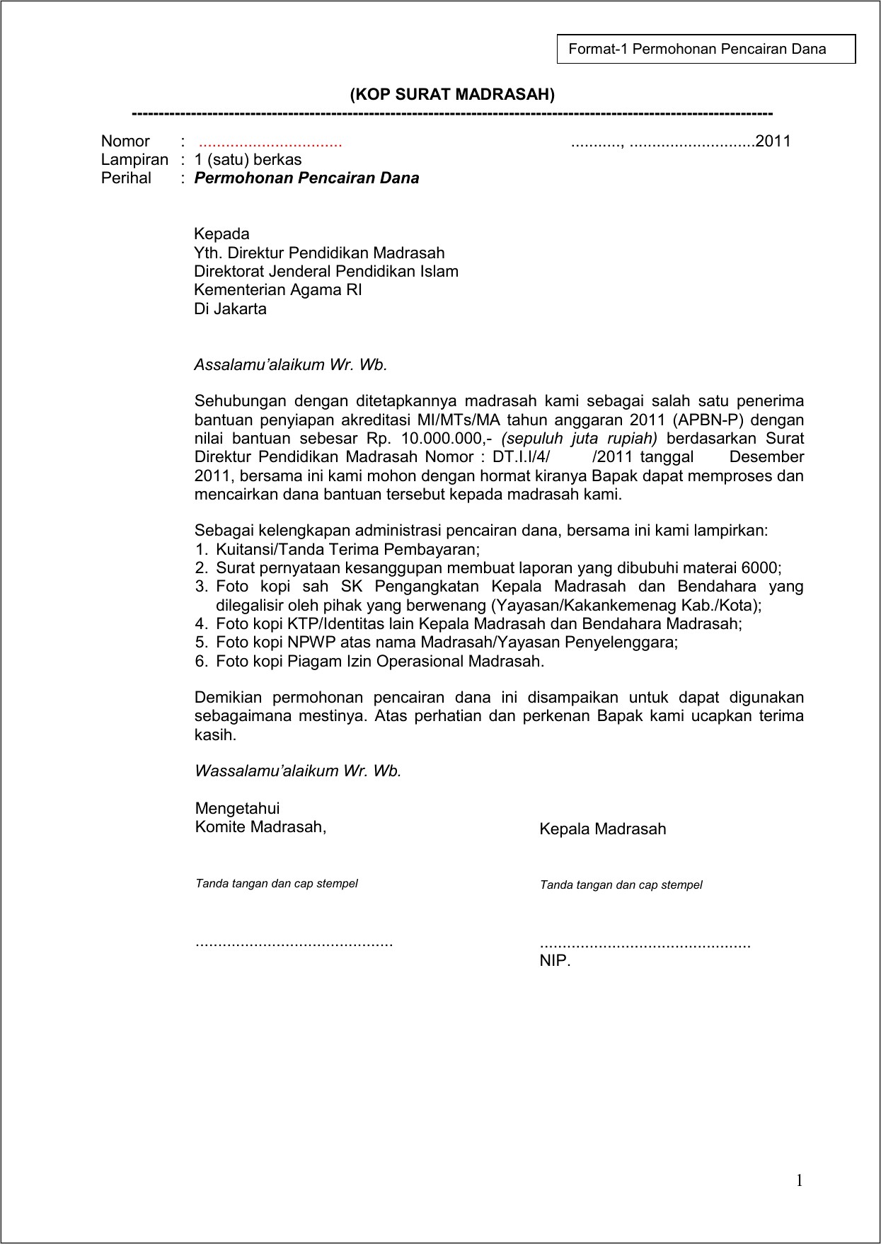 Contoh Surat Permohonan Peminjaman Personil Untuk Akreditasi