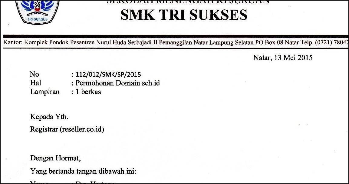 Contoh Surat Permohonan Pemutusan Jaringan Internet Indihome