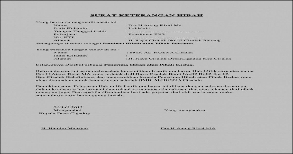 Contoh Surat Permohonan Pemutusan Listrik Pln