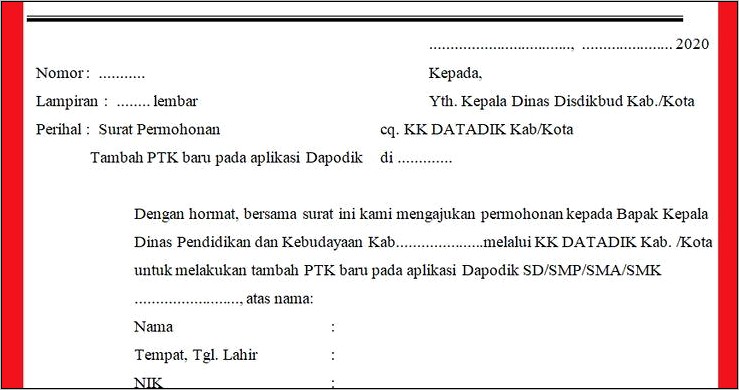 Contoh Surat Permohonan Penambahan Anggaran