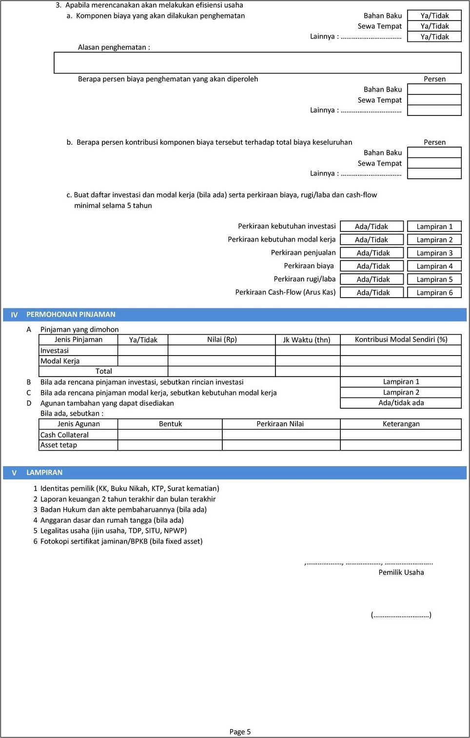 Contoh Surat Permohonan Penambahan Modal Untuk Usaha Simpan Pinjam
