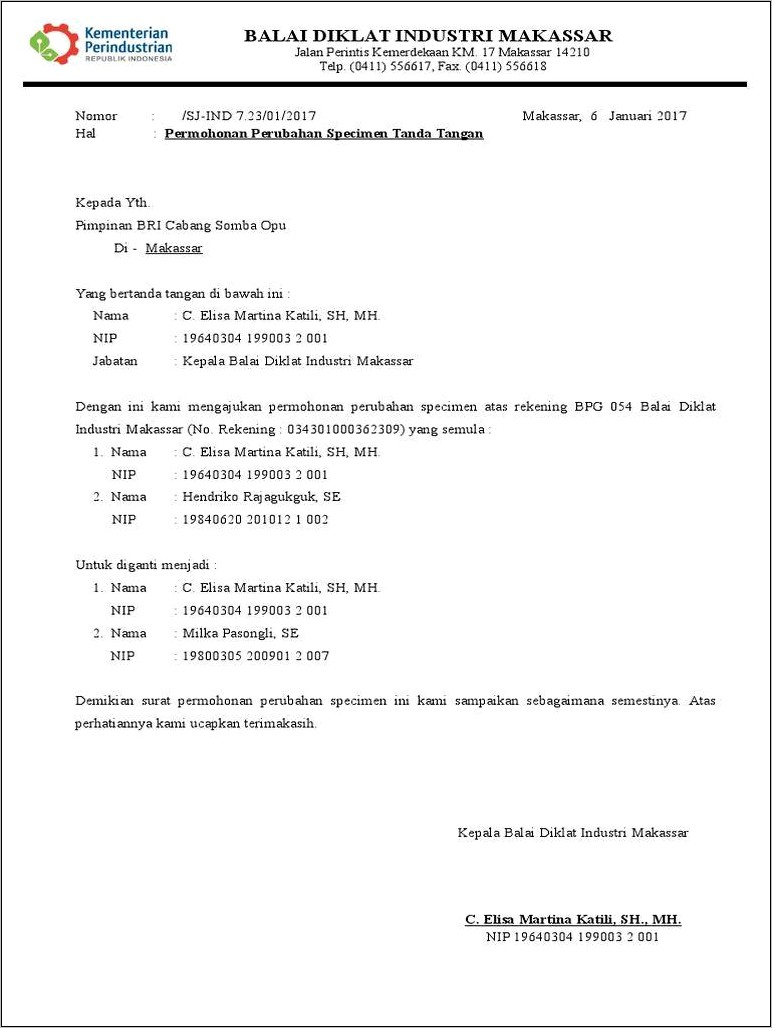 Contoh Surat Permohonan Penambahan Ttd Di Check